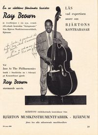 Ray Brown mit einem Bjärton Swingmaster Kontrabass